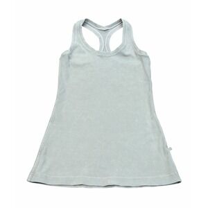 Lululemon Womens Cool Racerback Tank Top Ribbed Gray Athletic Performance Active